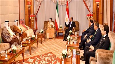  السيسي يؤكد خصوصية العلاقات الوثيقة بين مصر والكويت وما يجمعهما من مصير ومستقبل واحد