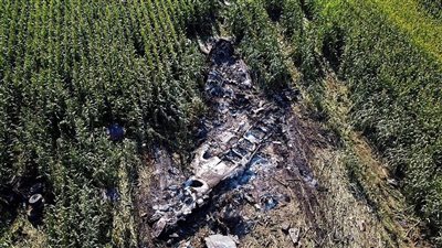 كرة نار بالسماء.. لغز انفجار طائرة تحمل 11 طنا من الأسلحة والألغام | فيديو