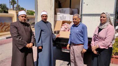 أوقاف الإسماعيلية تتسلم 2 طن لحوم لتوزيعها على الفقراء