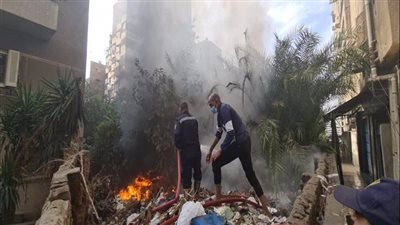 3 سيارات إطفاء تخمد حريق مخلفات بكرداسة 