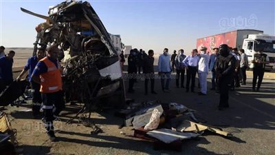 ارتفاع عدد مصابي حادث صحراوي ملوي بالمنيا إلى 22 شخصا