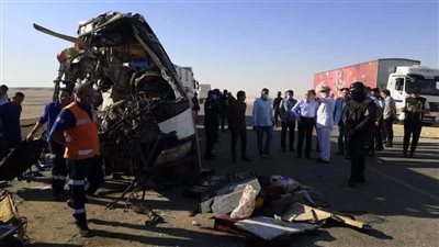 مصابو حادث الطريق الصحراوي بالمنيا: قائد الأتوبيس كان يقود بسرعة زائدة