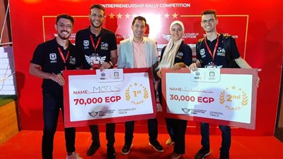 حصول طلاب جامعة المنصورة على المراكز الأولى بمسابقة رالي مصر لريادة الأعمال 2022