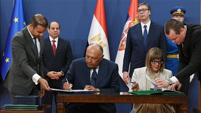 توقيع مذكرات واتفاقيات التعاون بين مصر وصربيا | صور