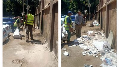 تحرير محاضر غسيل سيارات بالطرق العامة ورفع ٢١٣ حالة إشغال بالعجوزة| صور