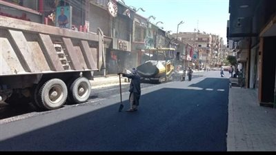 الانتهاء من رصف شوارع القاعات بحي شرق سوهاج