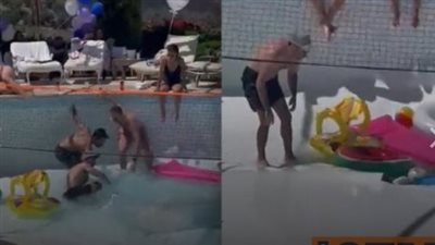 حوض سباحة ينشق بشكل مفاجئ ويبتلع رجلين في إسرائيل | فيديو 