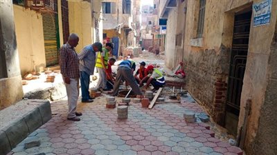 طرق الشرقية: تجميل الشوارع الداخلية بمدينة الزقازيق ببلاط الإنترلوك
