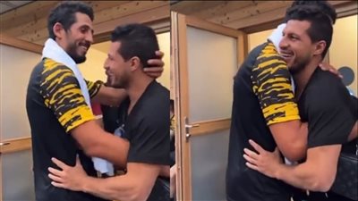 استقبال حافل من حجازي لطارق حامد في معسكر اتحاد جدة | فيديو