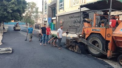 محافظة الجيزة: رصف وتطوير شوارع بورسعيد وعبد المنعم إسماعيل وعلوبه | صور
