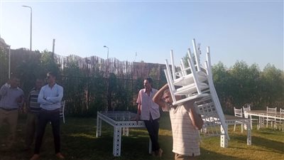 محافظة الجيزة تقرر إزالة قاعة أفراح شهيرة بأبو النمرس | صور