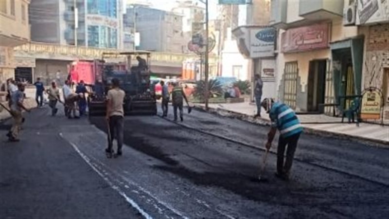 رصف الشوارع بدمياط