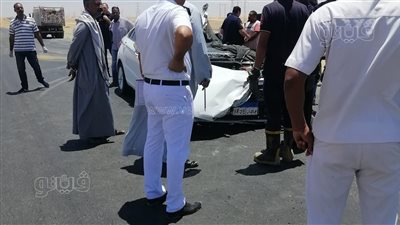 استعجال تقرير الطب الشرعي بحادث تصادم أتوبيس وسيارة نقل أعلى طريق السويس الصحراوي