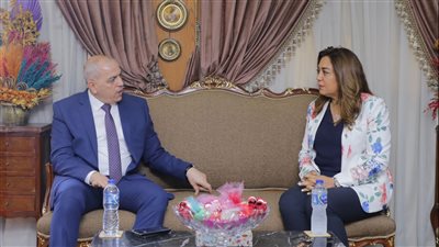 منال عوض تُهنئ اللواء حسام الباز لتعيينه مديرًا لأمن دمياط