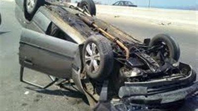 إصابة شخصين إثر انقلاب سيارة بوسط سيناء