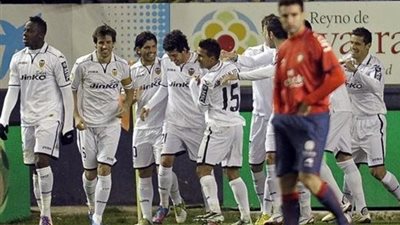 فالنسيا يهزم أوساسونا بهدفين فى كأس ملك إسبانيا