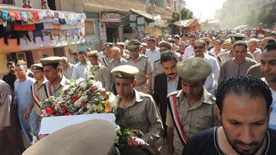 تشييع جنازة شهيد الشرطة بالقليوبية
