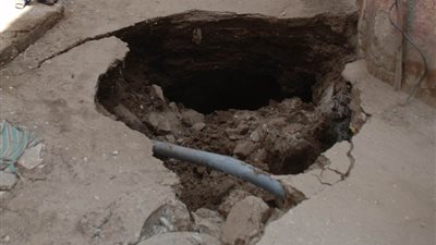 هبوط  أرضي برفح بسبب الأنفاق الحدودية