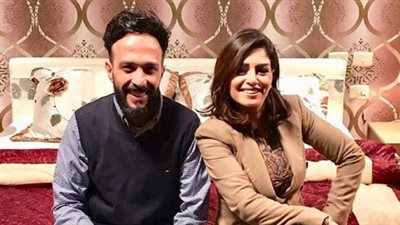 منة فضالي وأحمد سمير في كواليس «بيت السلايف» (صورة)