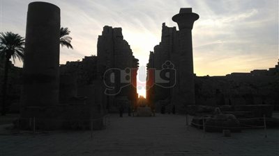 تفاصيل احتفالية تعامد الشمس على المحور الرئيسي لمعبد الكرنك (صور)