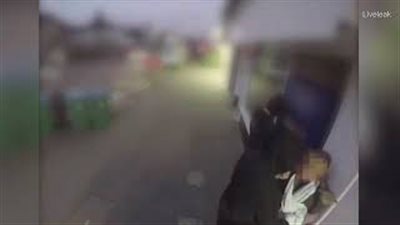 إنقاذ بطولي لامرأة ثبتها لصان أمام ماكينة صراف آلى (فيديو وصور)