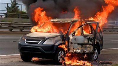 نيابة أكتوبر تأمر بضبط وإحضار المتهمين بحرق سيارة ضابط