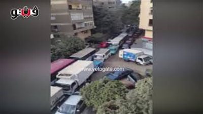 أزمة مرورية في شارع العلمين بعد إغلاق «السودان» بسبب المترو (فيديو)