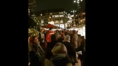 بابا نويل يطير في سماء ألمانيا (فيديو)