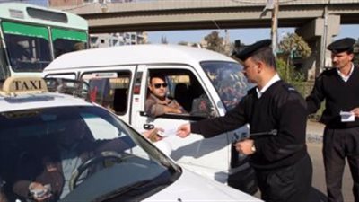 تحرير 4 آلاف و185 مخالفة متنوعة في حملات مرورية بالجيزة