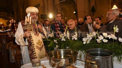 بالصور.. البابا تواضروس يترأس قداس عيد الغطاس بالإسكندرية