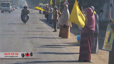 بالصور.. سلاسل بشرية لأعضاء الإرهابية للإفراج عن زملائهم بالشرقية