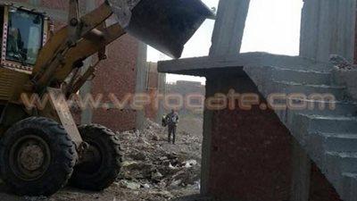 بالصور.. شبرا الخيمة تزيل 38 حالة تعدٍ على الأراضي الزراعية