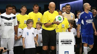 رونالدو يهزم زيدان فى مباراة استعراضية لمكافحة الفقر