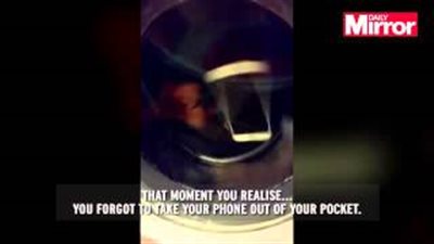 بالفيديو.. 600 ألف مشاهدة لـ«آيفون» يغسل في الغسالة