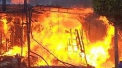 نفوق 7200 دجاجة في حريق هائل بمزرعة على طريق الإسكندرية الصحراوي