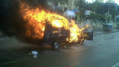 حبس إخواني لحرق سيارة ضابط شرطة وسرقة 