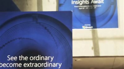 بالفيديو.. مايكروسوفت تقيم معرضا ضوئيا للمعلومات