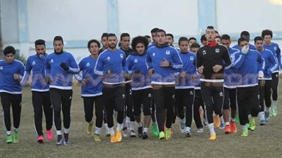 بالصور.. المصري يواصل تدريباته استعدادا لمواجهة طلائع الجيش