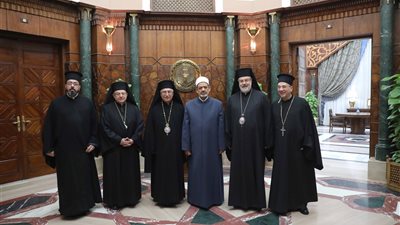 بطريرك الروم الكاثوليك يشيد بقرارات الإمام الأكبر لنصرة القدس