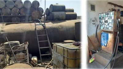 مداهمة مخزن بداخله 17 ألف لتر سولار قبل بيعها بالسوق السوداء بالإسكندرية