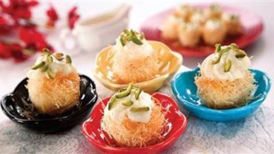 كب الكنافة بالمانجو حلو مميز يبهر أسرتك عقب الإفطار في رمضان