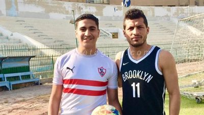 طارق حامد يتدرب بغزل المحلة للمحافظة على لياقته البدنية | صور