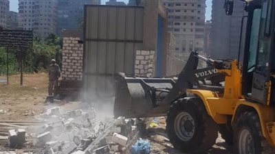 حملات مكبرة  لاسترداد أراضي الدولة بمنتزة الإسكندرية