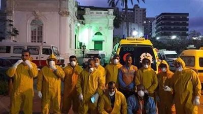 نقل 6 حالات كورونا من مستشفى العجمي إلى أبو قير للنقاهة