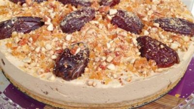 طريقة عمل التشيز كيك بالتمر | فيديو