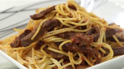 طريقة إعداد المكرونة بشاورما اللحم من مطبخ بسمة