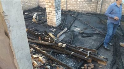 حريق يلتهم مزرعة كنيسة الملاك ميخائيل بالمطاعنة بالأقصر