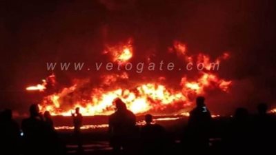 انفجار سيارة محملة بمواد بترولية بالعاشر من رمضان l فيديو وصور