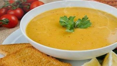 طريقة عمل شوربة العدس بالجزر