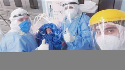 أطباء العجمي للحجر الصحي يجرون ثاني عملية ولادة لمصابة بكورونا | صور